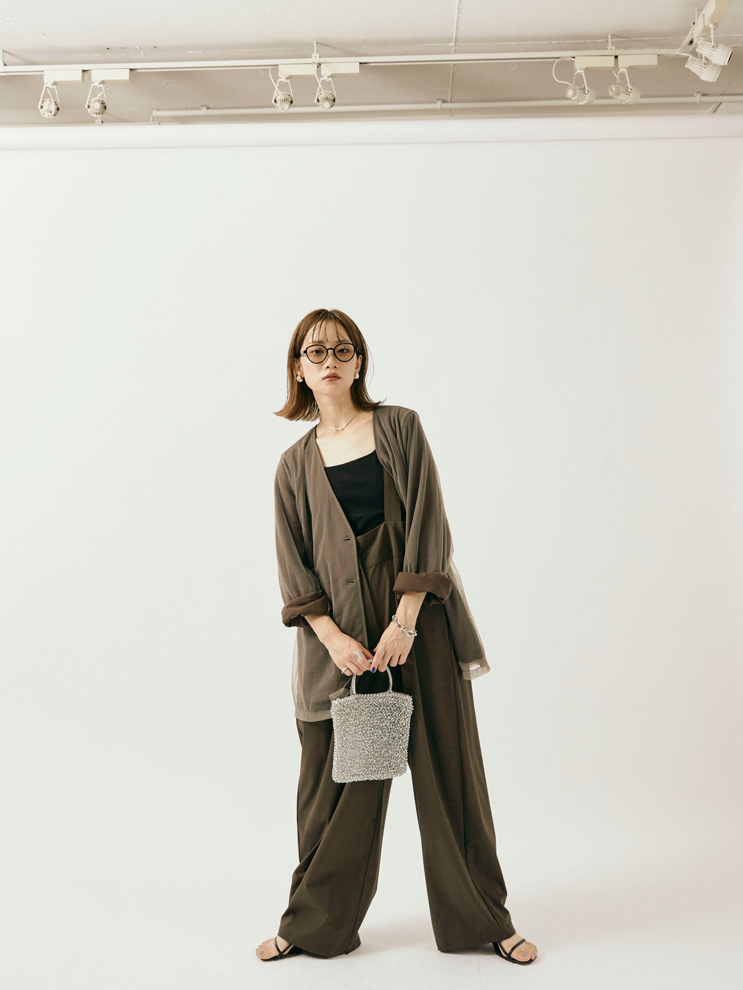 [予約]ICE TOUCH コクーンサロペット/イエローブラウン