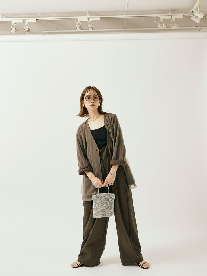 [予約]ICE TOUCH コクーンサロペット/イエローブラウン