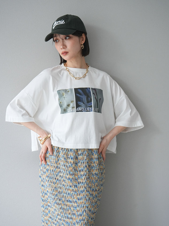 [預購] 光滑照片印花Logo變色短T卹/Off