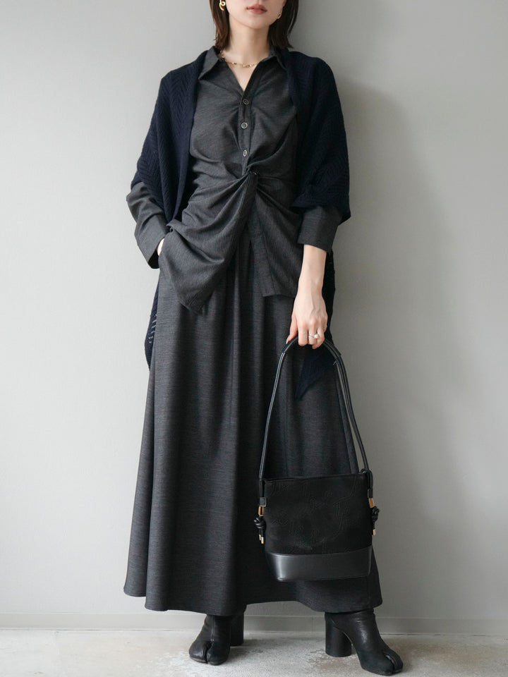 [SET]ツイストデザインシャツ＆スカートSET UP