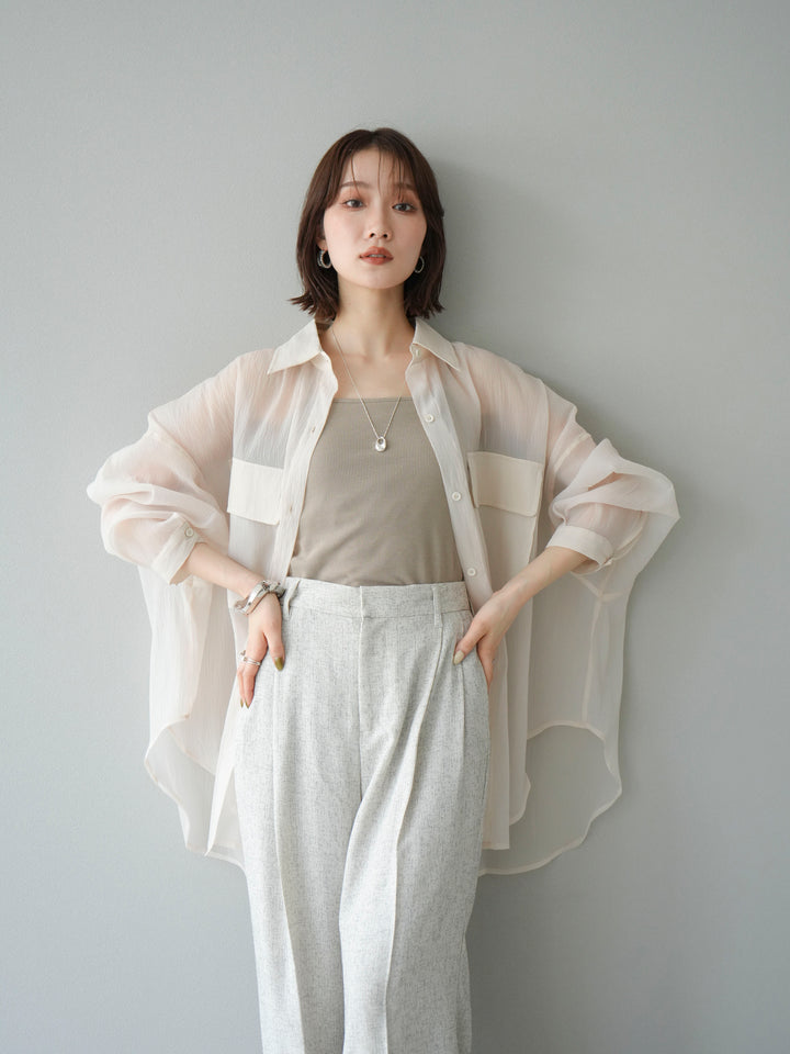 [予約]BIGポケットオーバーシアーシャツ/ホワイト