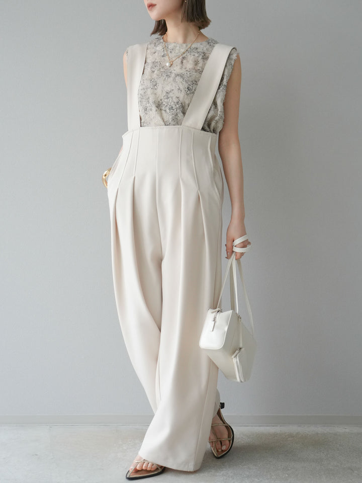 【預購】帶扣設計工裝褲/象牙白