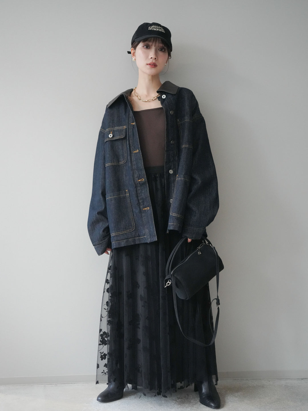 [予約]裏地ファーデニムフライトジャケット/indigo