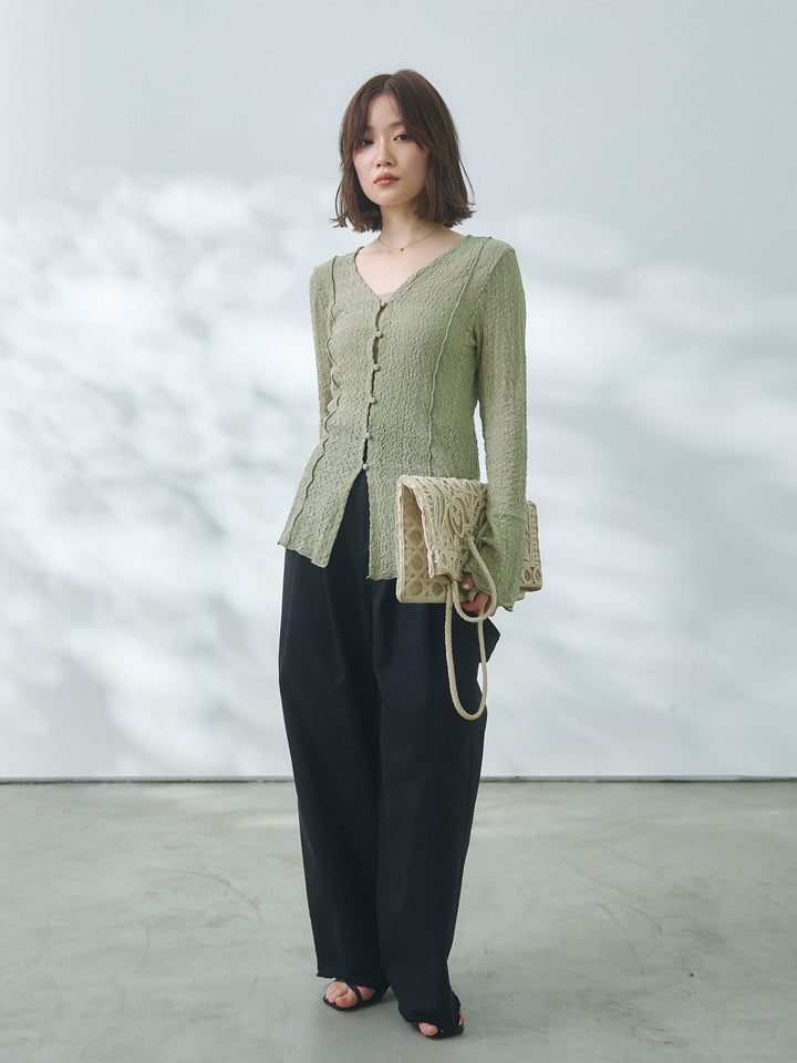 【Allure】[SET]ストレッチレースカーディガン+ストレッチレースカーディガン(2set)