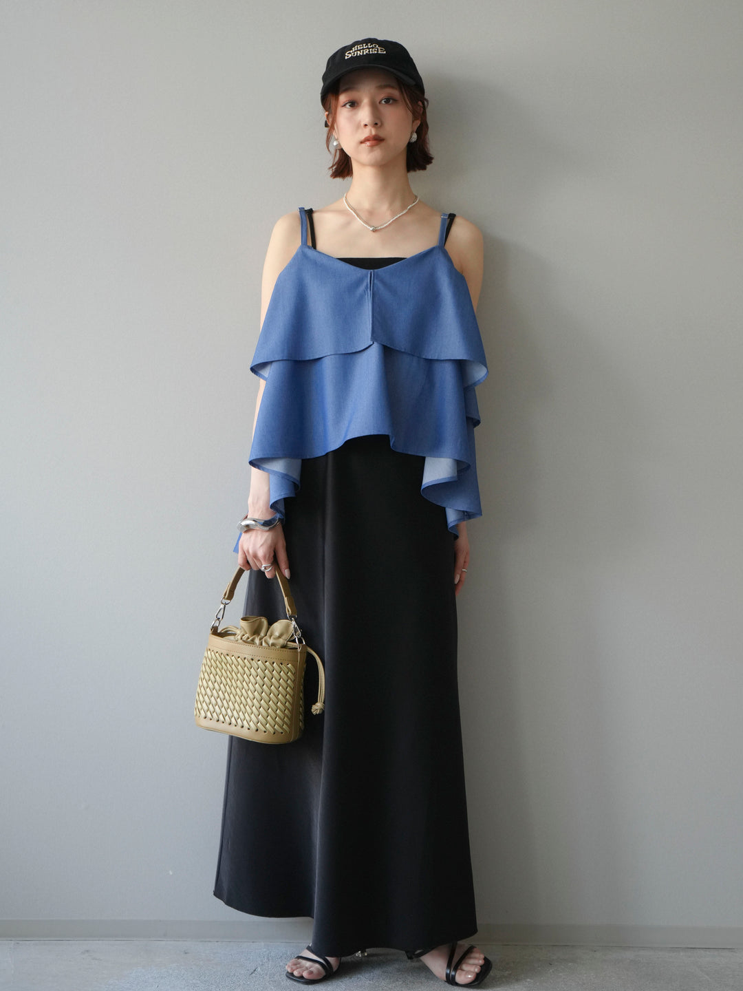 [予約]ティアードキャミソール/blue