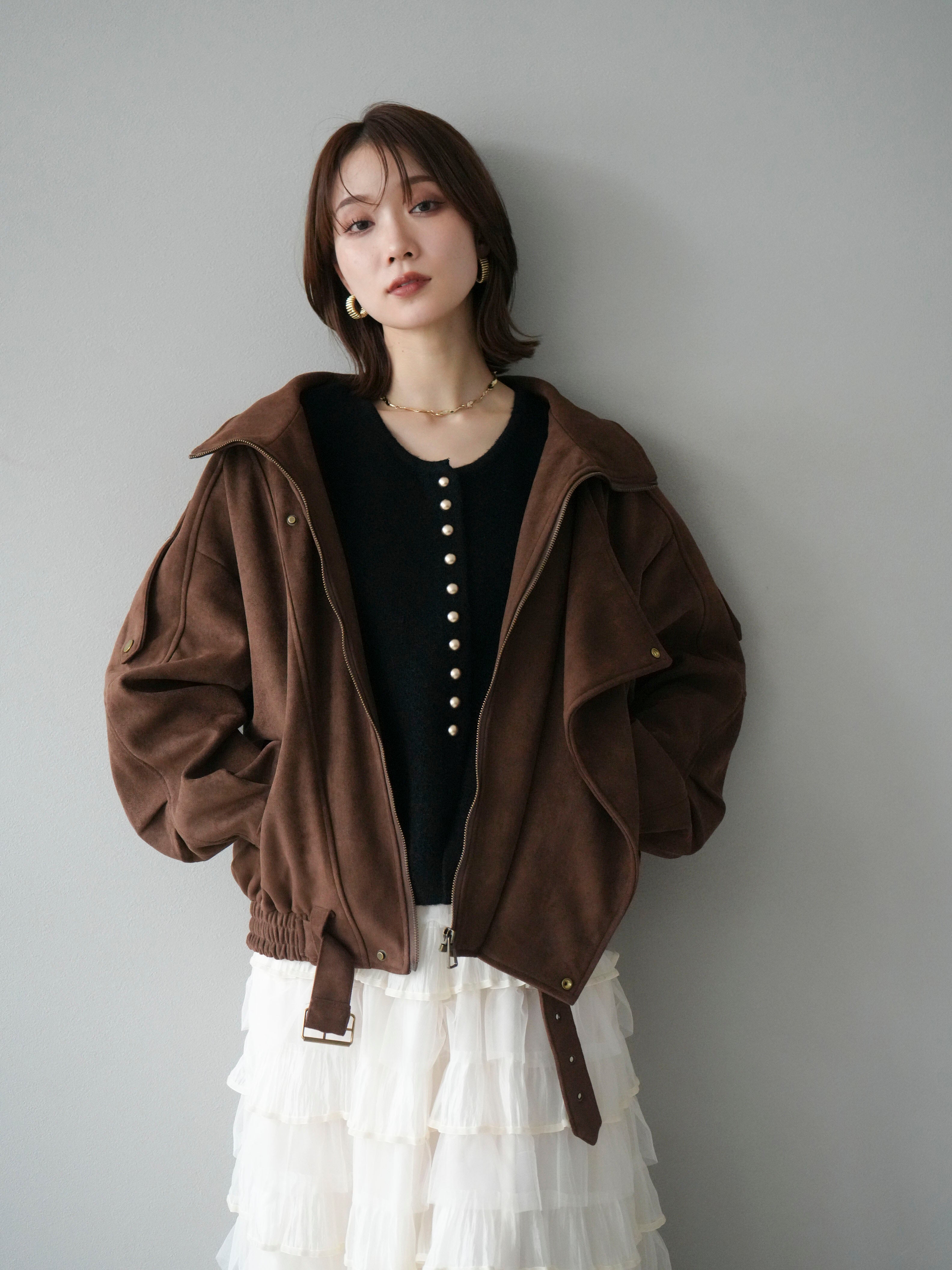予約]スエードライダースジャケット/ブラウン – Lumier
