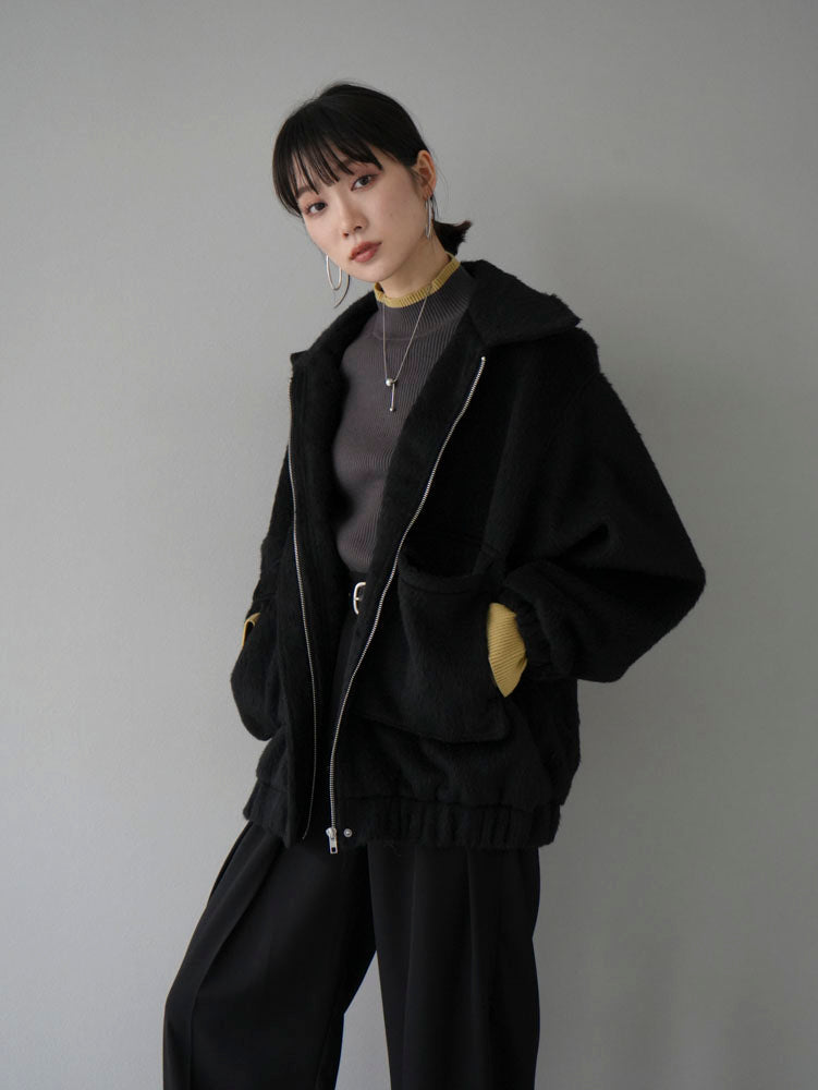 予約]シャギービッグポケットジップブルゾン/ブラック – Lumier 