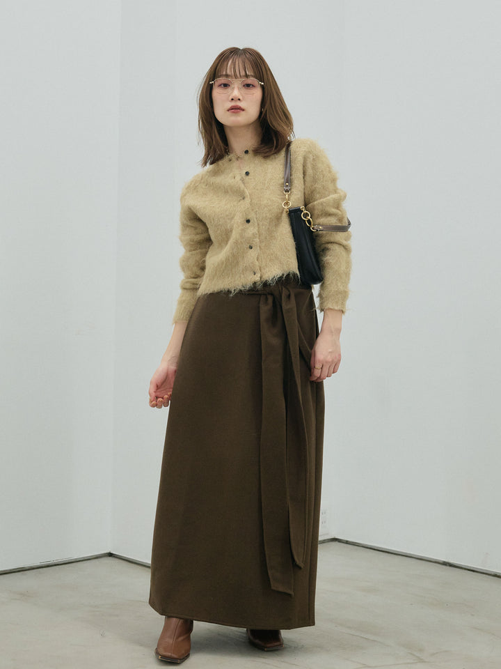 【Allure】[SET]モヘアタッチクロップドニットプルオーバー+モヘアタッチクロップドニットプルオーバー(2set)