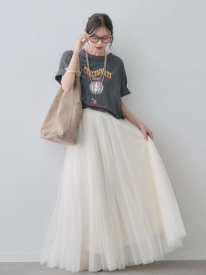 [SET]ヴィンテージライクプリントオーバーTEE+選べるアクセセット(2set)