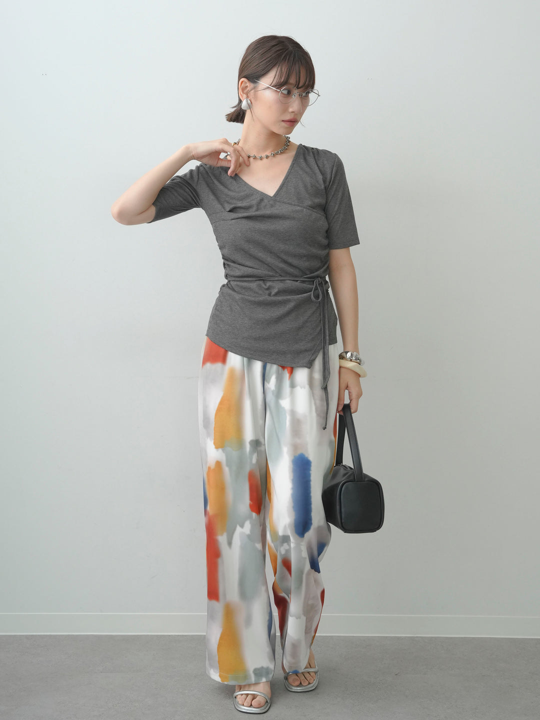[SET]シアードレープカシュクールプルトップス+シアードレープカシュクールプルトップス(2set)