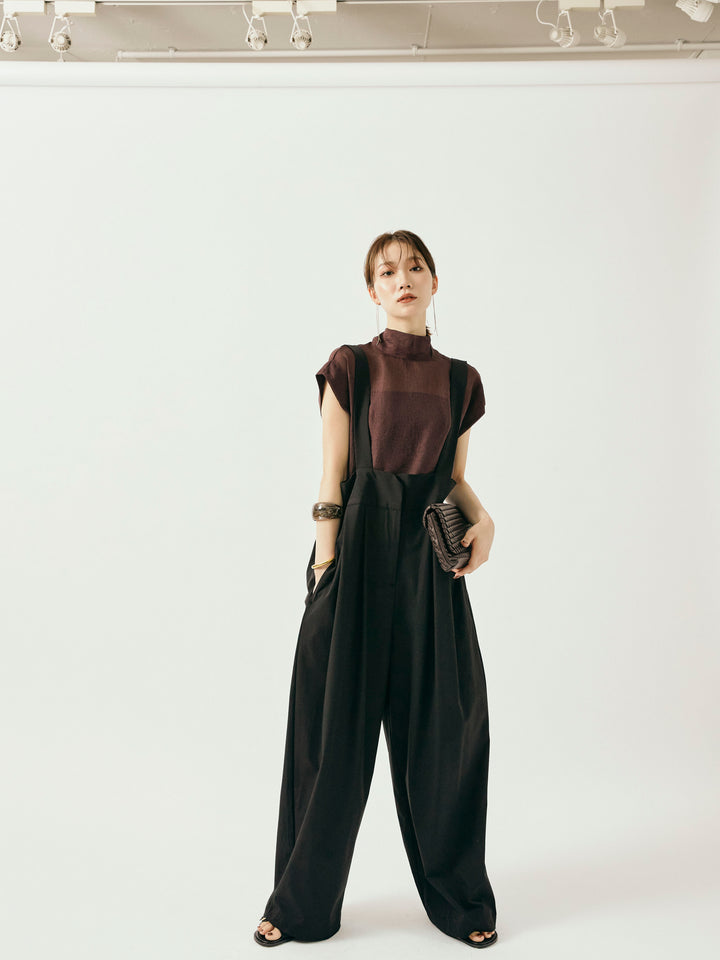 [予約]ICE TOUCH コクーンサロペット/ブラック