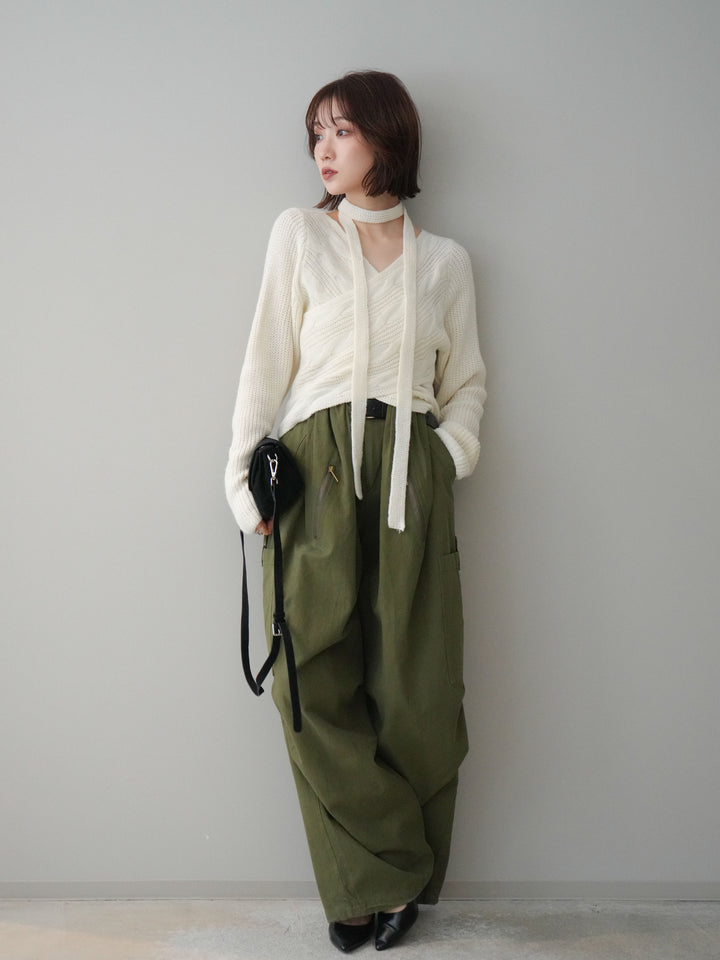 [予約]コットンタックループパンツ/khaki