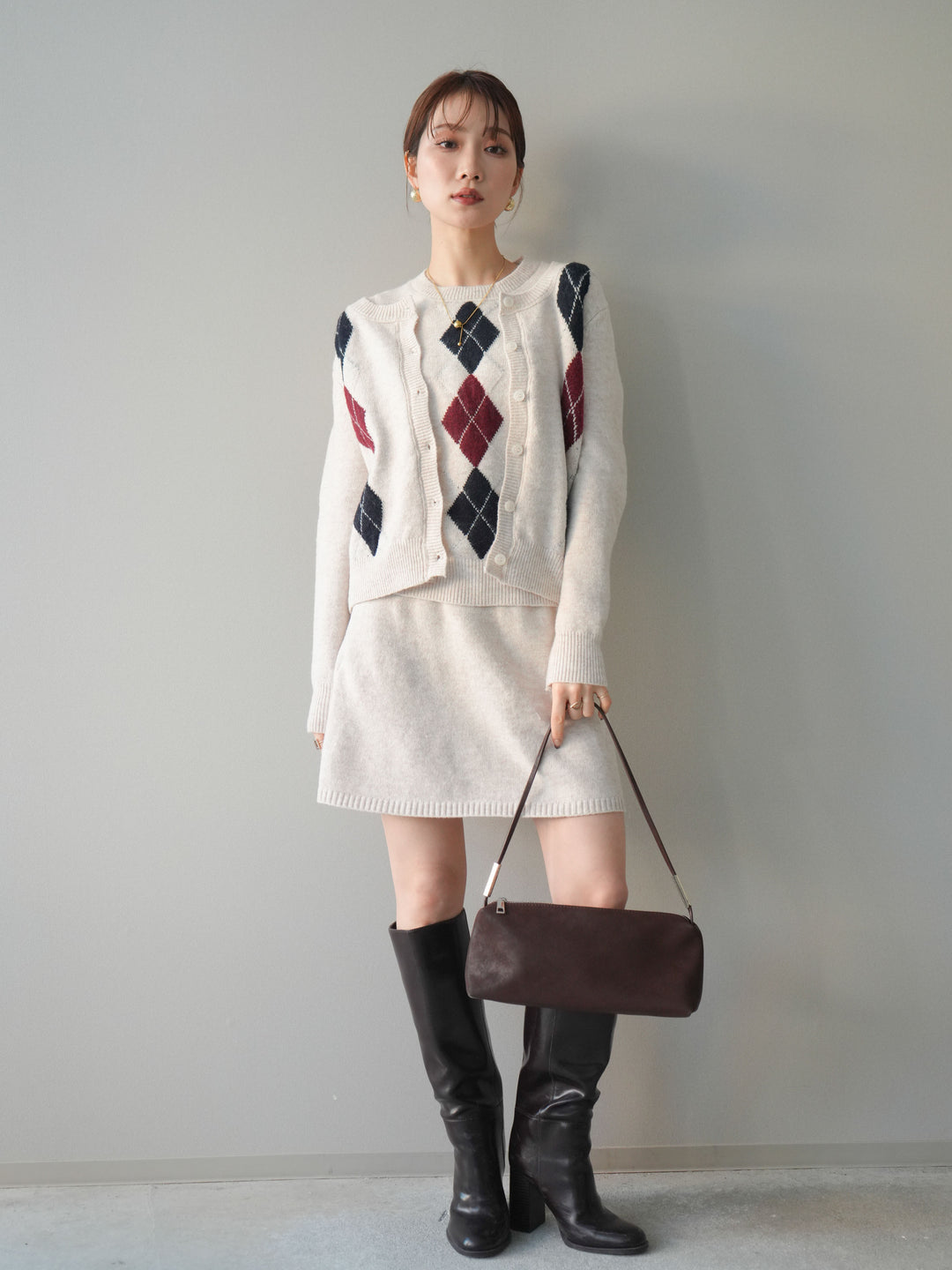 [SET]アーガイル柄3ピースSET UP(2set)