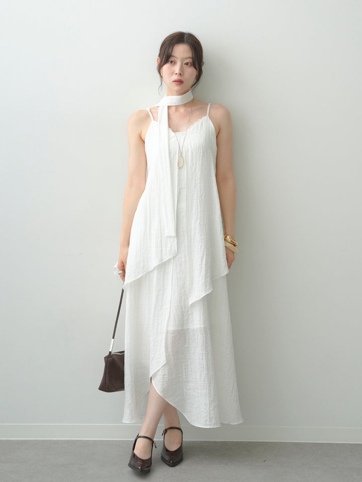 【套裝】水洗疊層設計吊帶連身裙 + 水洗疊層設計吊帶連身裙（兩件套裝）