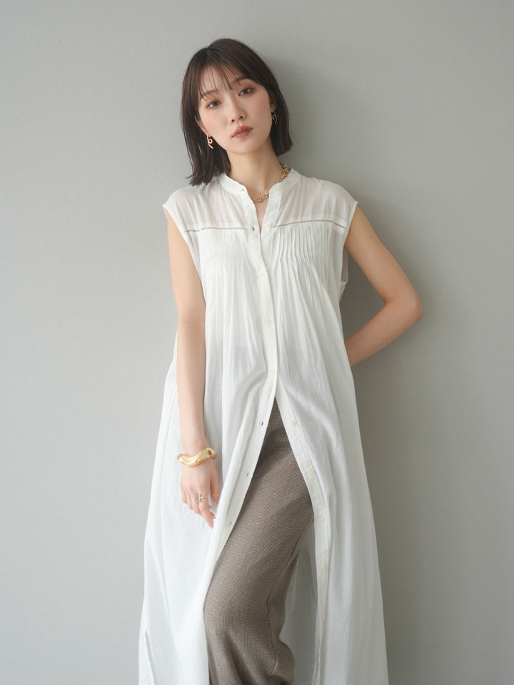 [予約]インド製コットンボイルワンピース/オフ