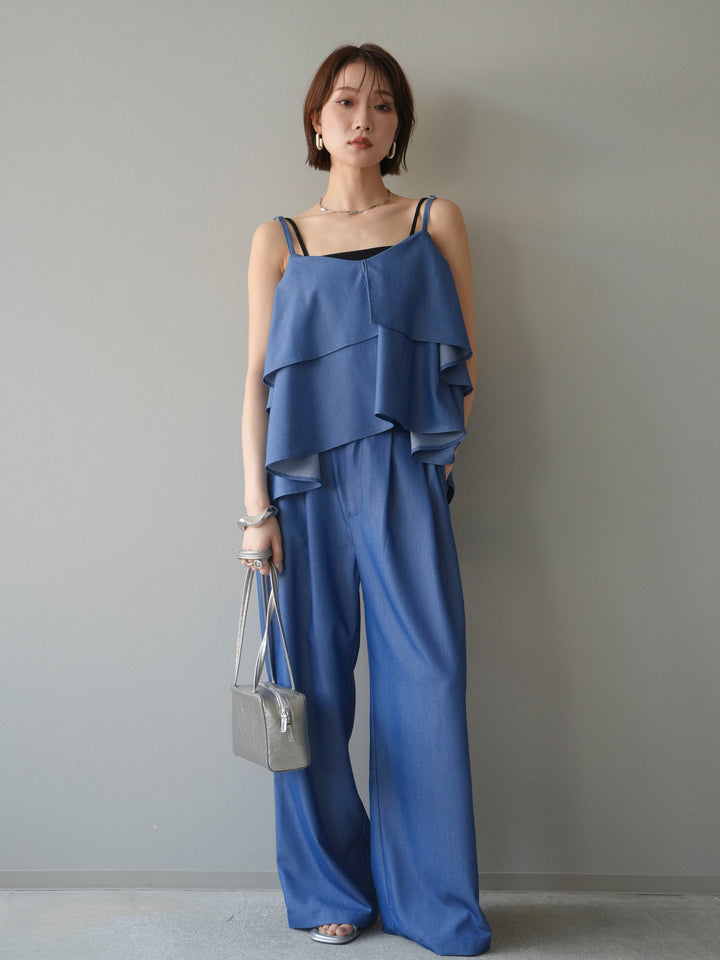 [予約]ティアードキャミソール/blue
