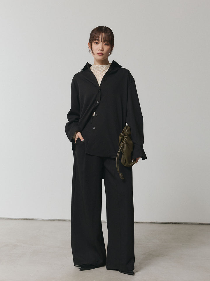 【Allure】[SET]ボタンダウンオーバーシャツ+ボタンダウンオーバーシャツ(2set)