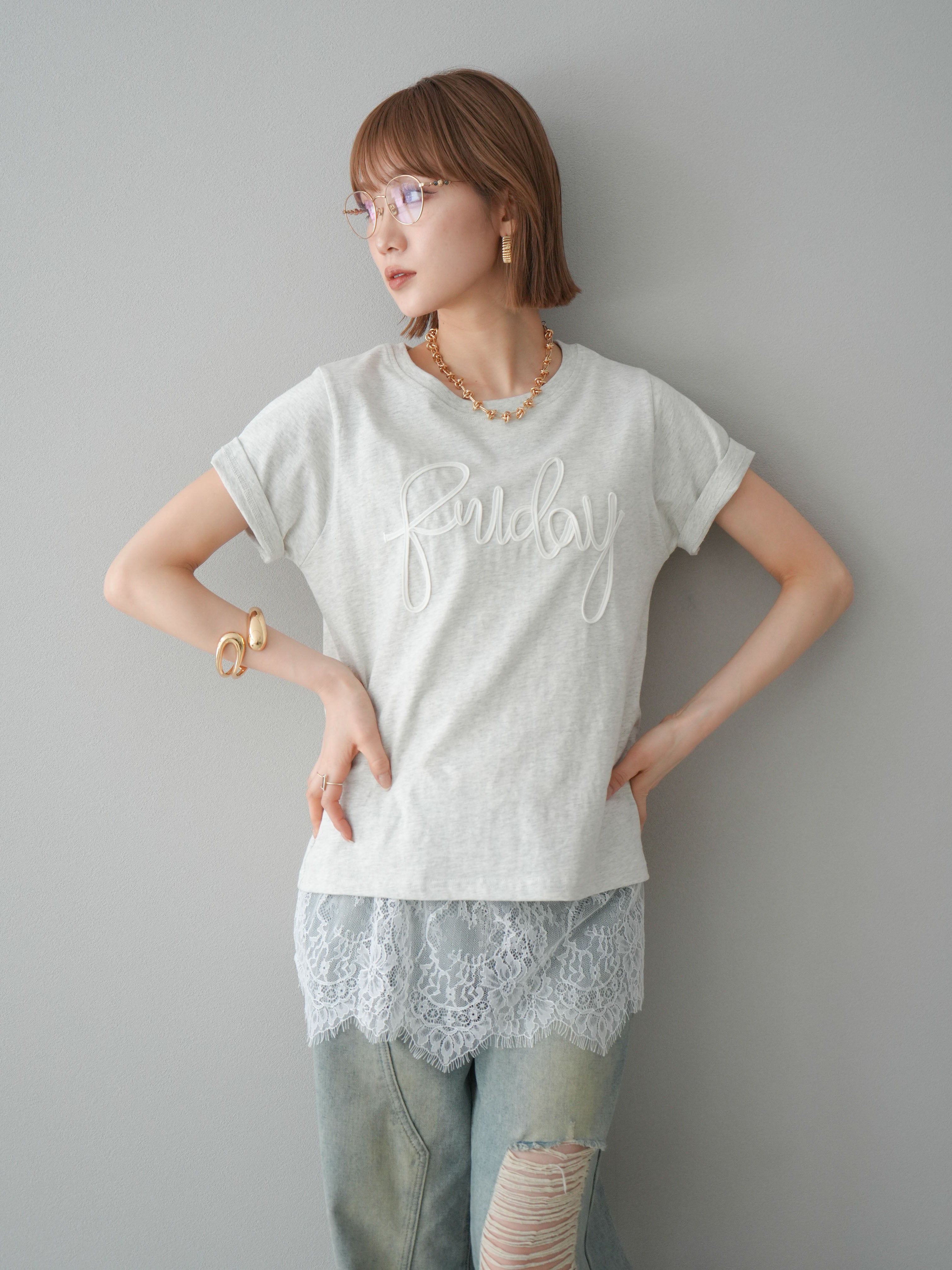 予約]コードロゴTシャツ/オートミール – Lumier