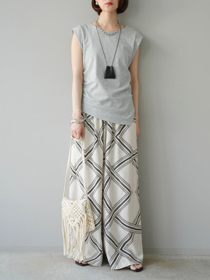 [訂位] 麻繩休閒褲/象牙白