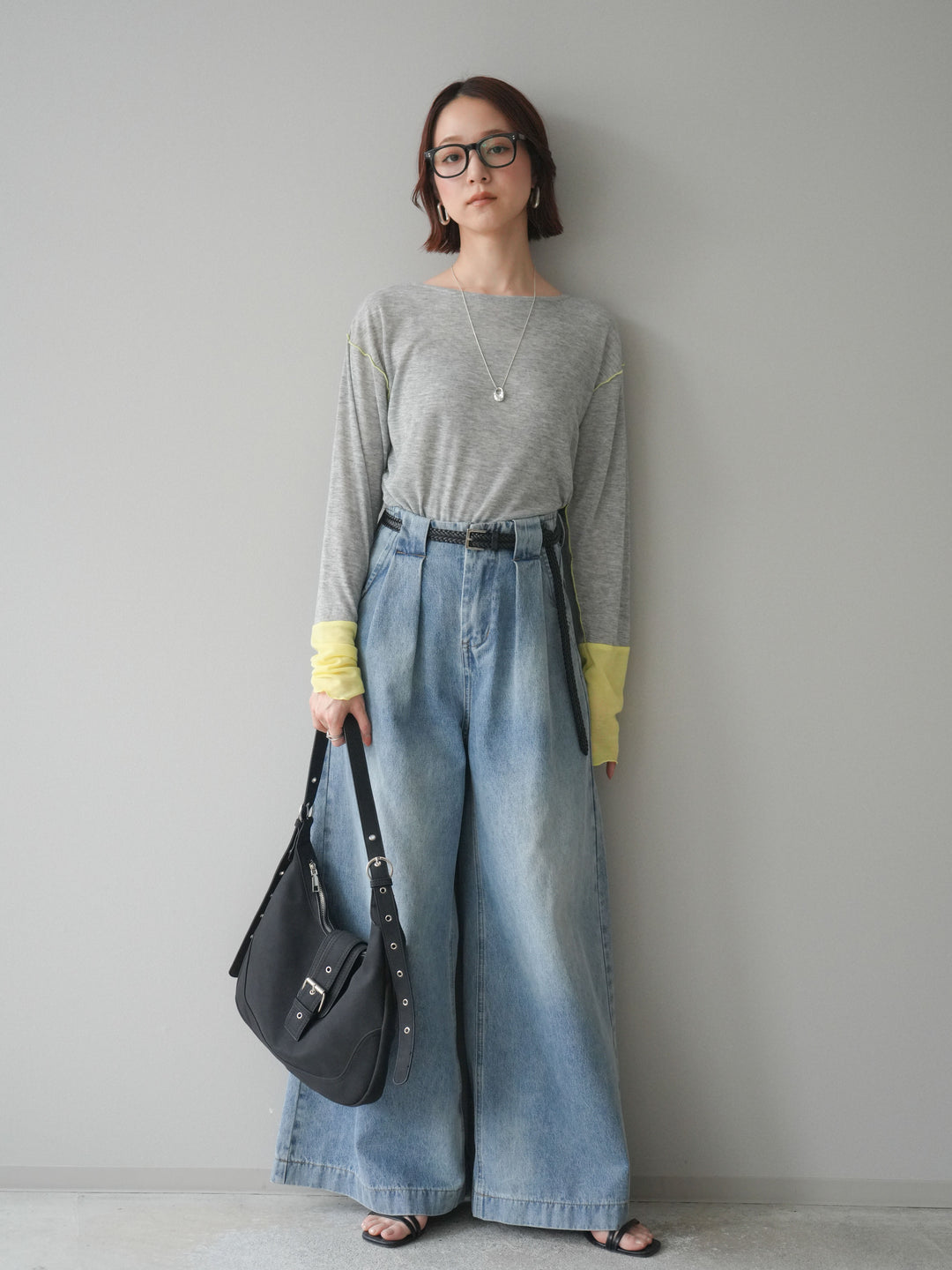 [SET]配色メロウトップス+配色メロウトップス(2set)