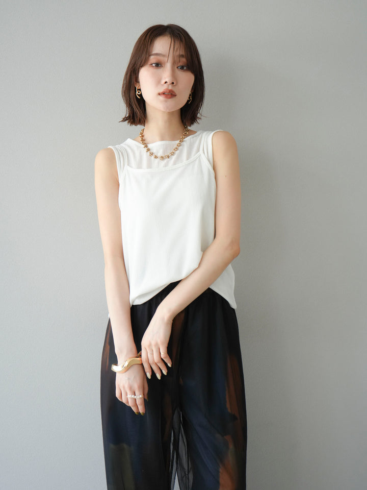 [預訂] Ice Touch 2WAY Design 吊帶背心/白色