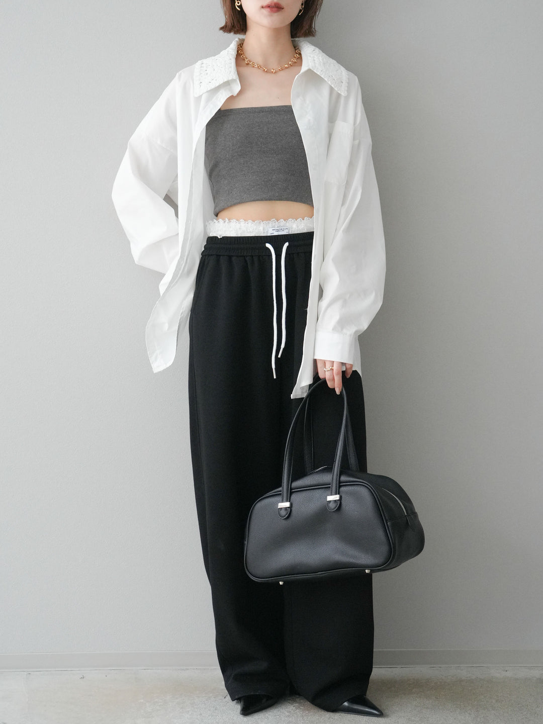 [予約]カップ付テレコリブベアキャミソール/モカ