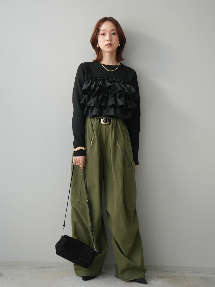 [予約]コットンタックループパンツ/khaki