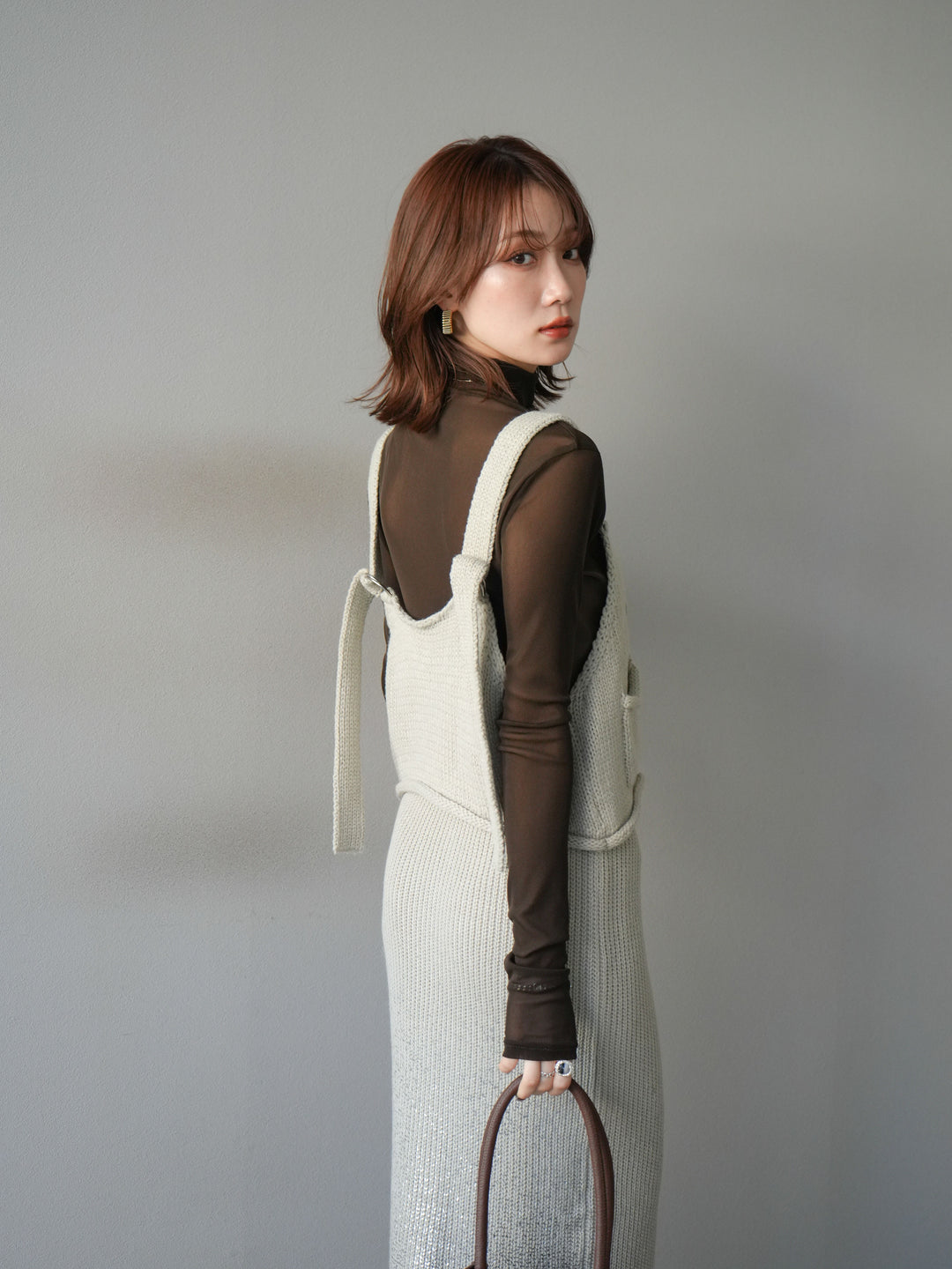 [予約]ニットビスチェ/lightgray