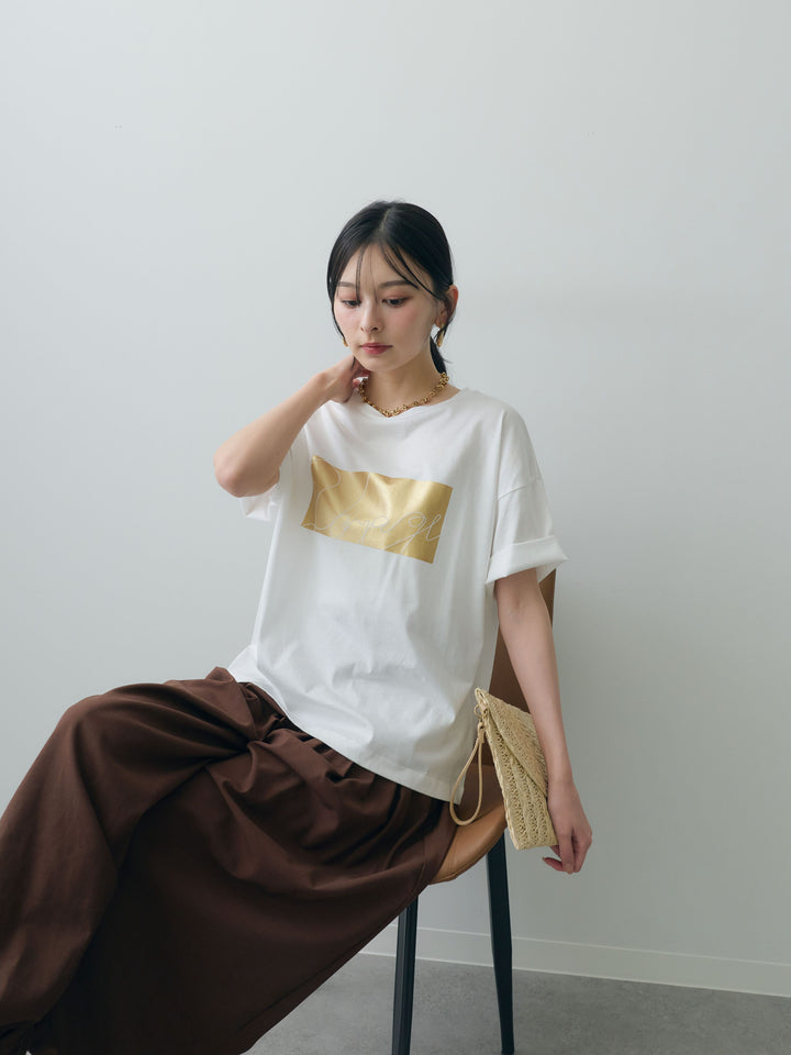 [SET]箔プリントボックスTEE+選べるアクセセット(2set)