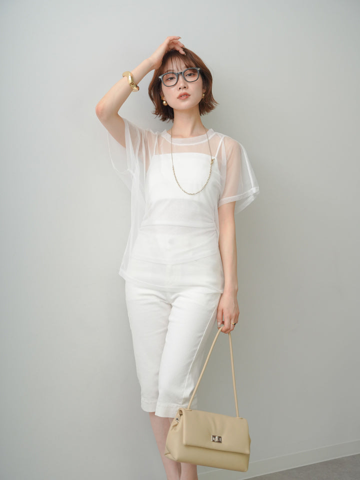 [SET]インナーキャミ付シアーオーバーTEE+インナーキャミ付シアーオーバーTEE(2set)