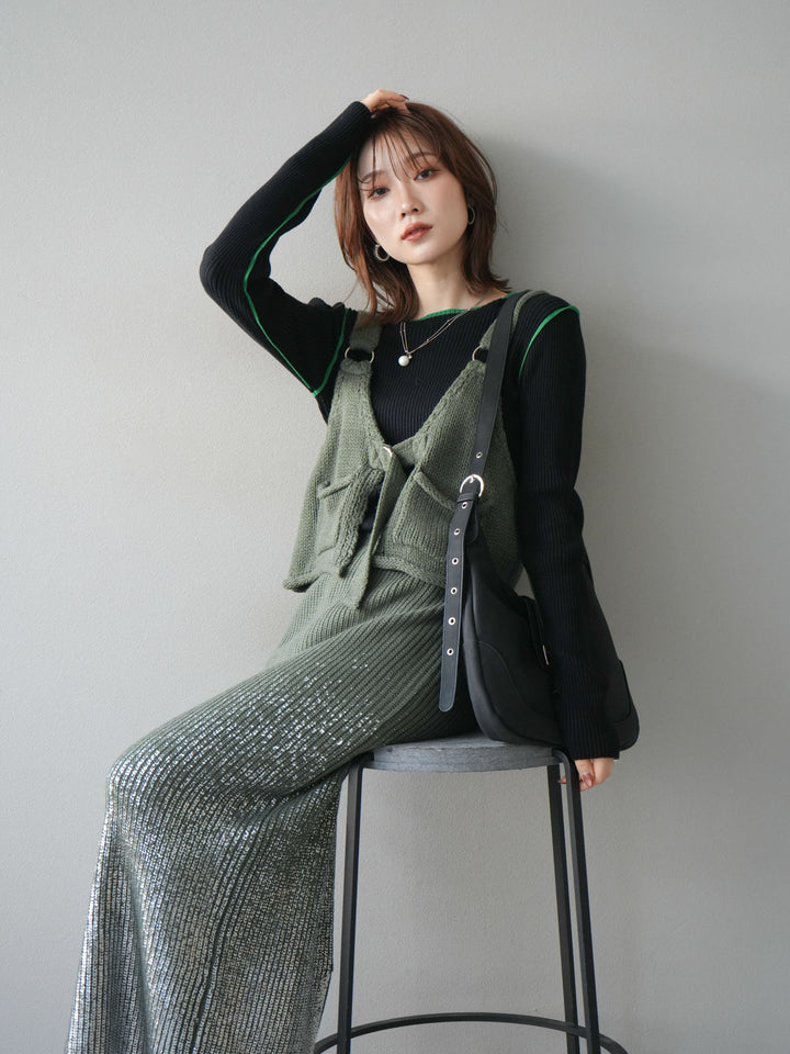 [予約]ニットビスチェ/ashgreen