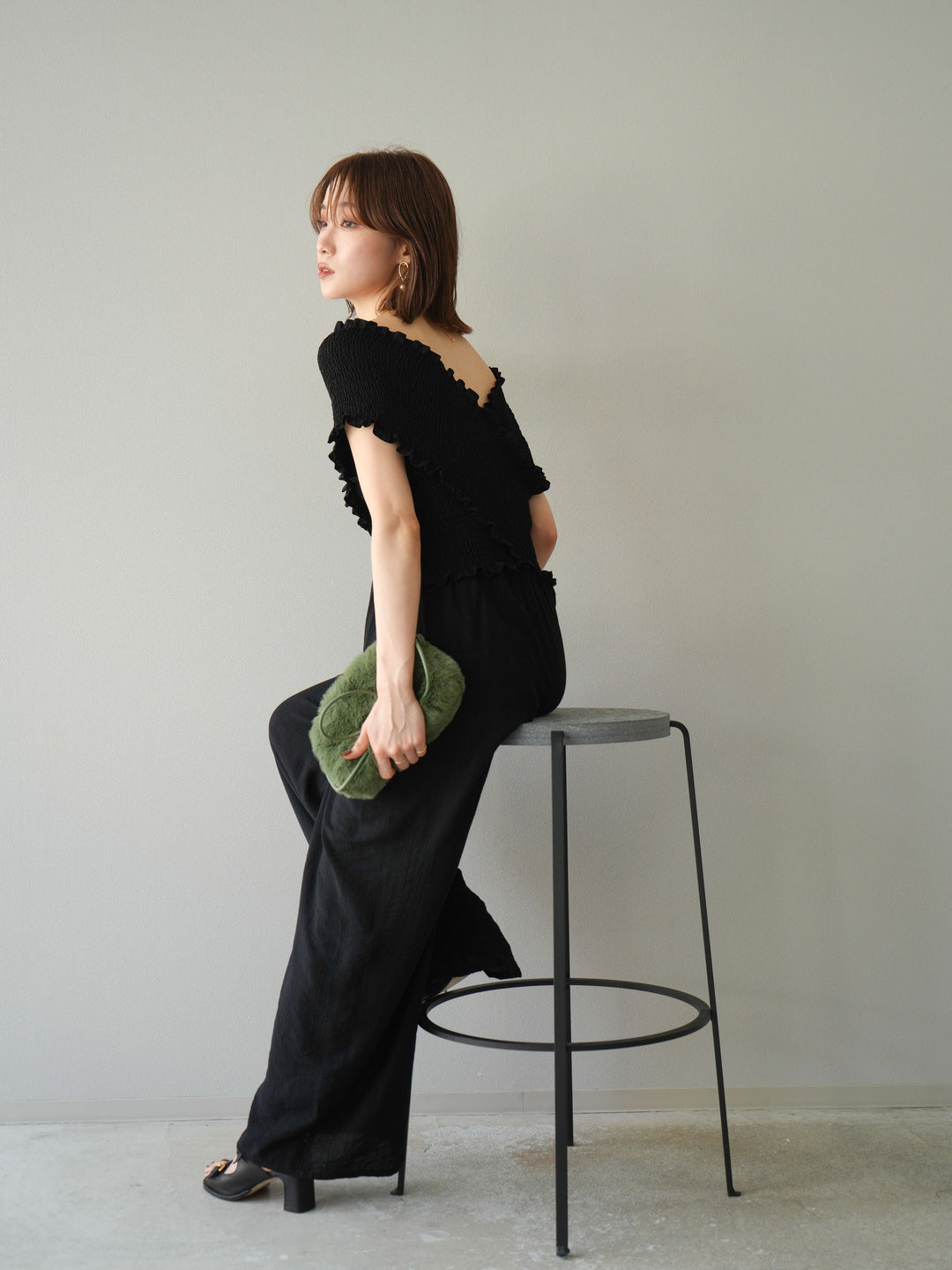 [SET]シャーリングクロスサロペット+シャーリングクロスサロペット(2set)