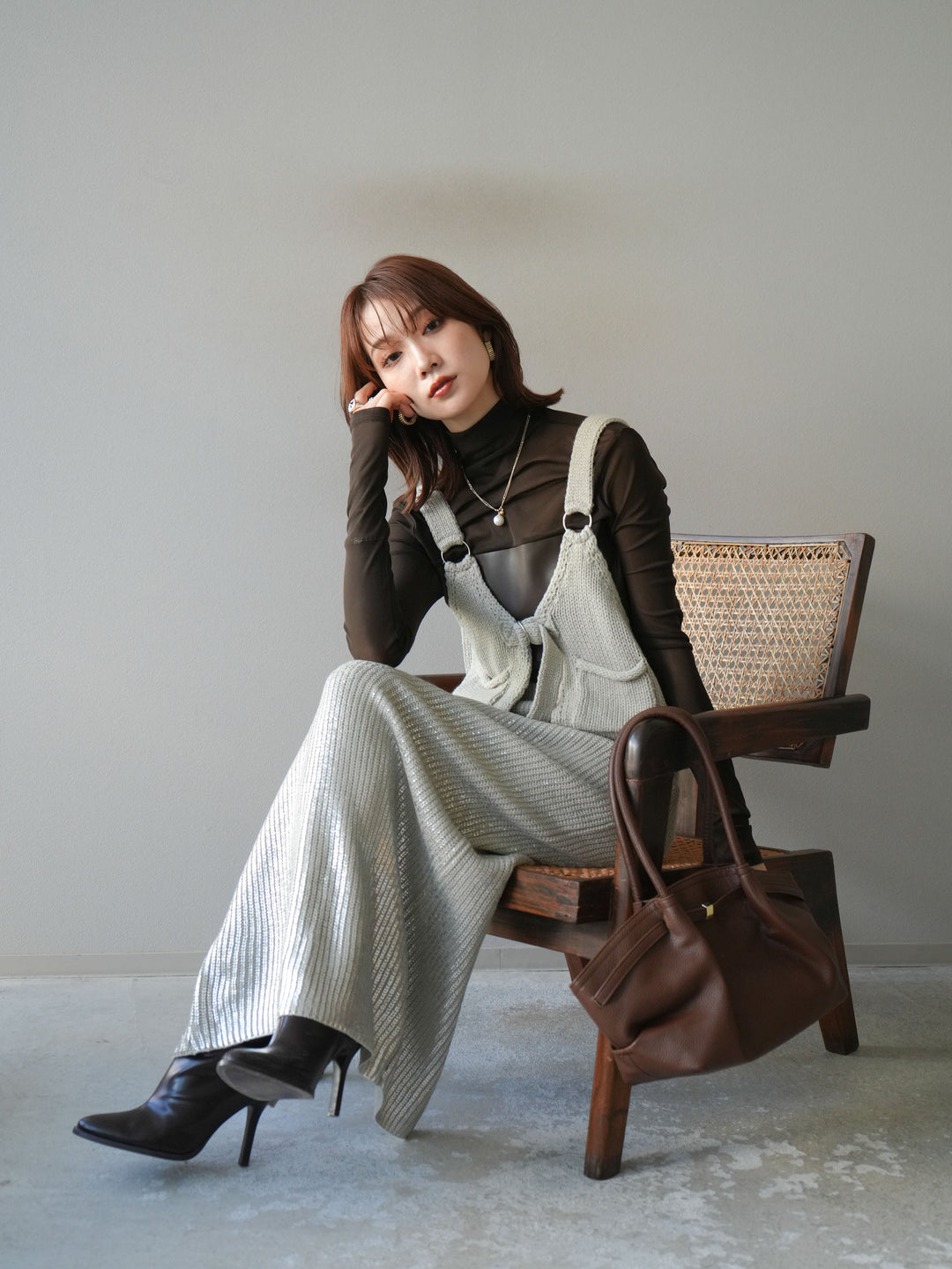 [予約]ニットビスチェ/lightgray