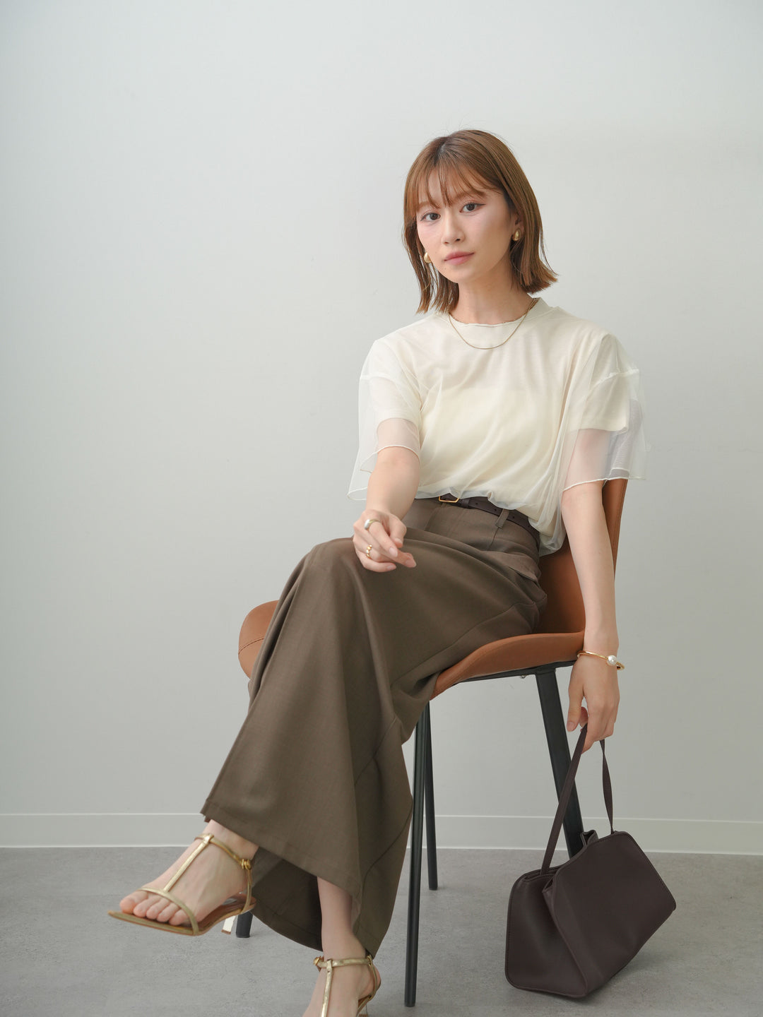 [SET]シアーチュールレイヤードTEE+選べるアクセセット(2set)