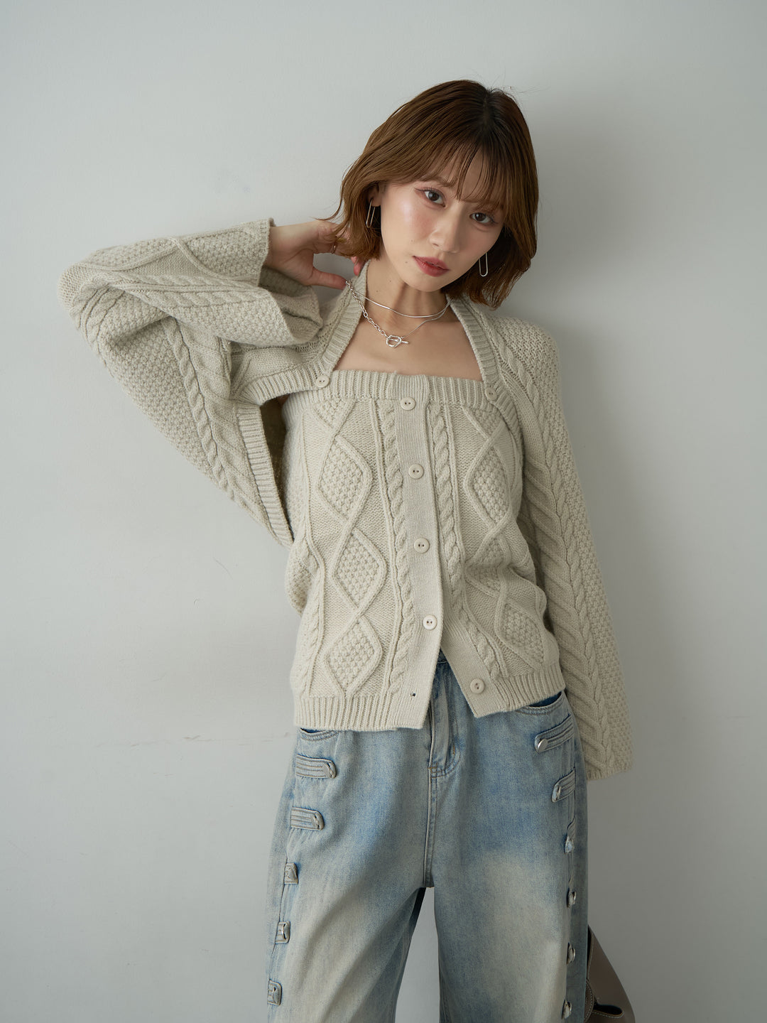 [SET]ケーブルベアトップ＆ボレロSET UP(2SET)+ケーブルベアトップ＆ボレロSET UP(2SET)(2set)