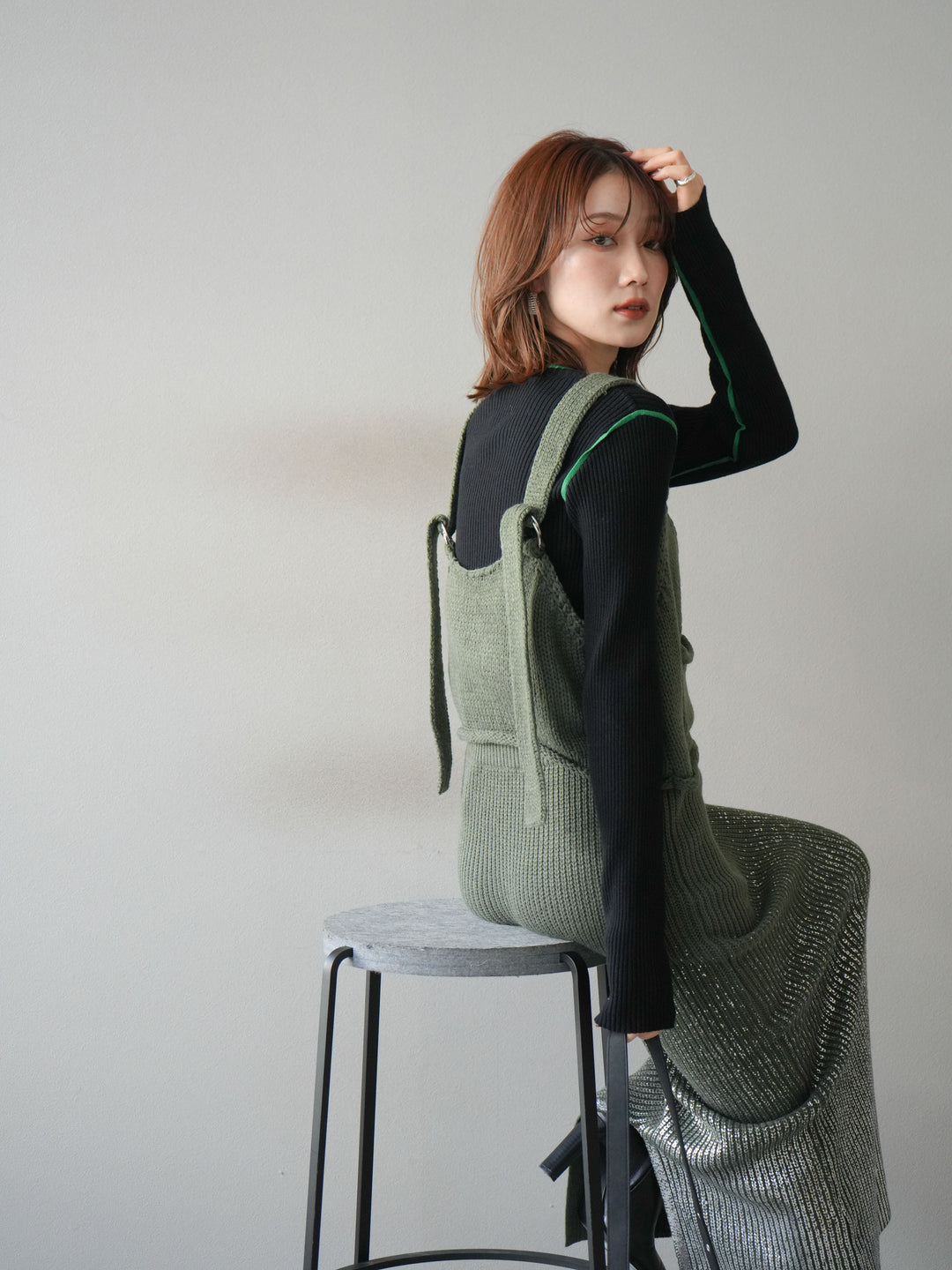 [予約]ニットビスチェ/ashgreen