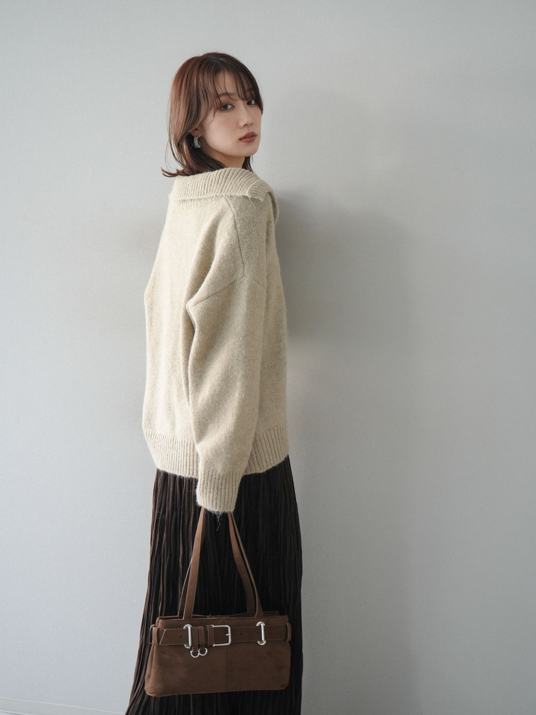 [SET]スキッパーニットプルオーバー+選べるアクセセット(2set)