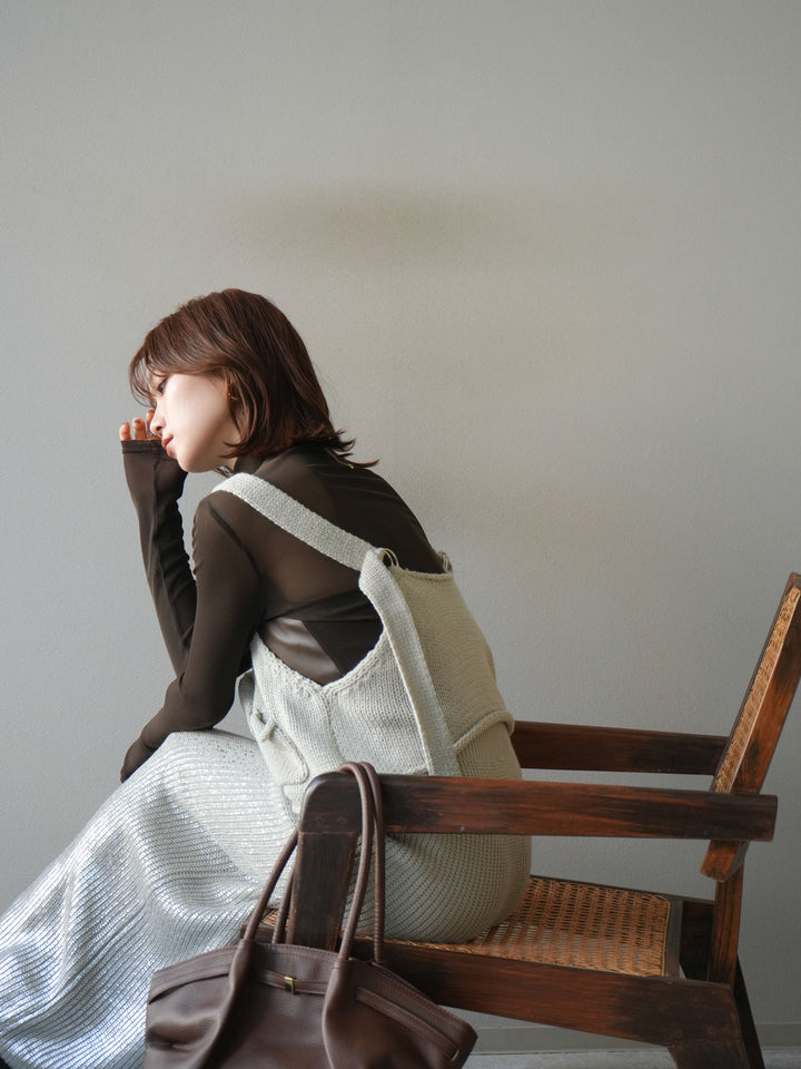 [予約]ニットビスチェ/lightgray