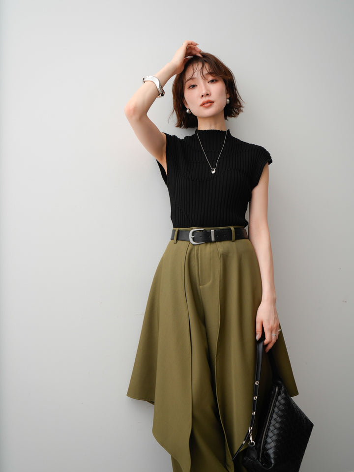【套裝】Mode Line 羅紋法式針織上衣 + 配件套裝（2 套可選）
