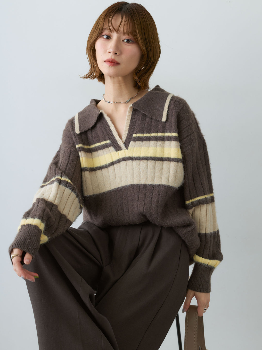 [SET]ウエストレースドレープワイドパンツ+ウエストレースドレープワイドパンツ(2set)