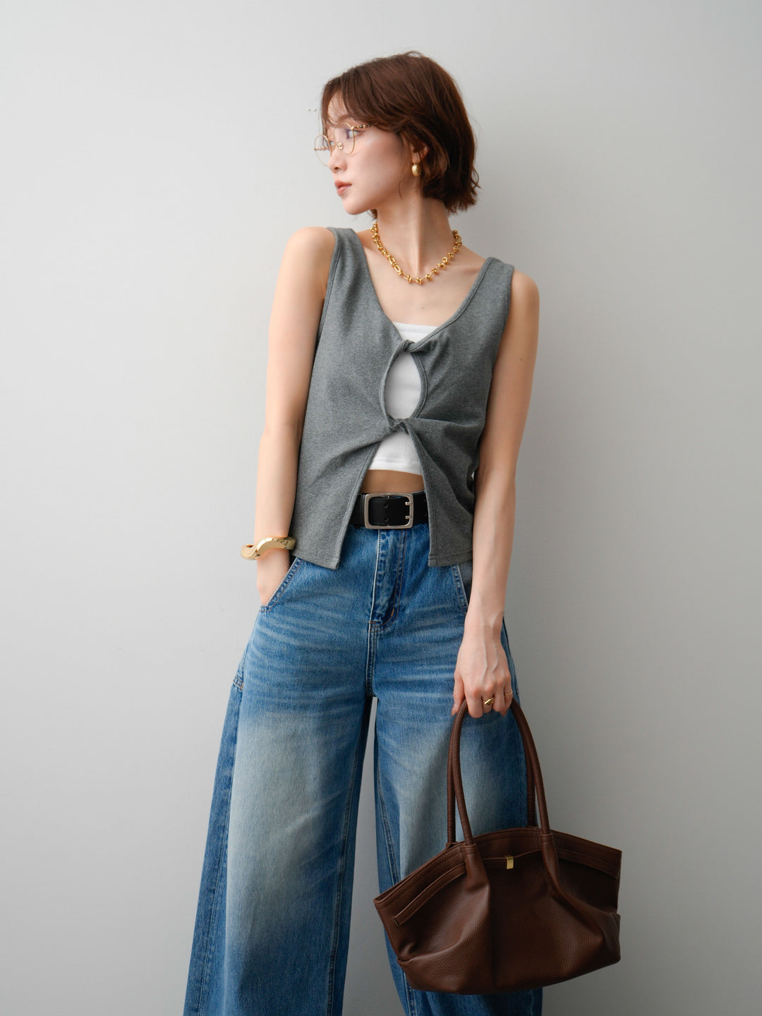 [SET]ツイストタンクトップ+ツイストタンクトップ(2set)