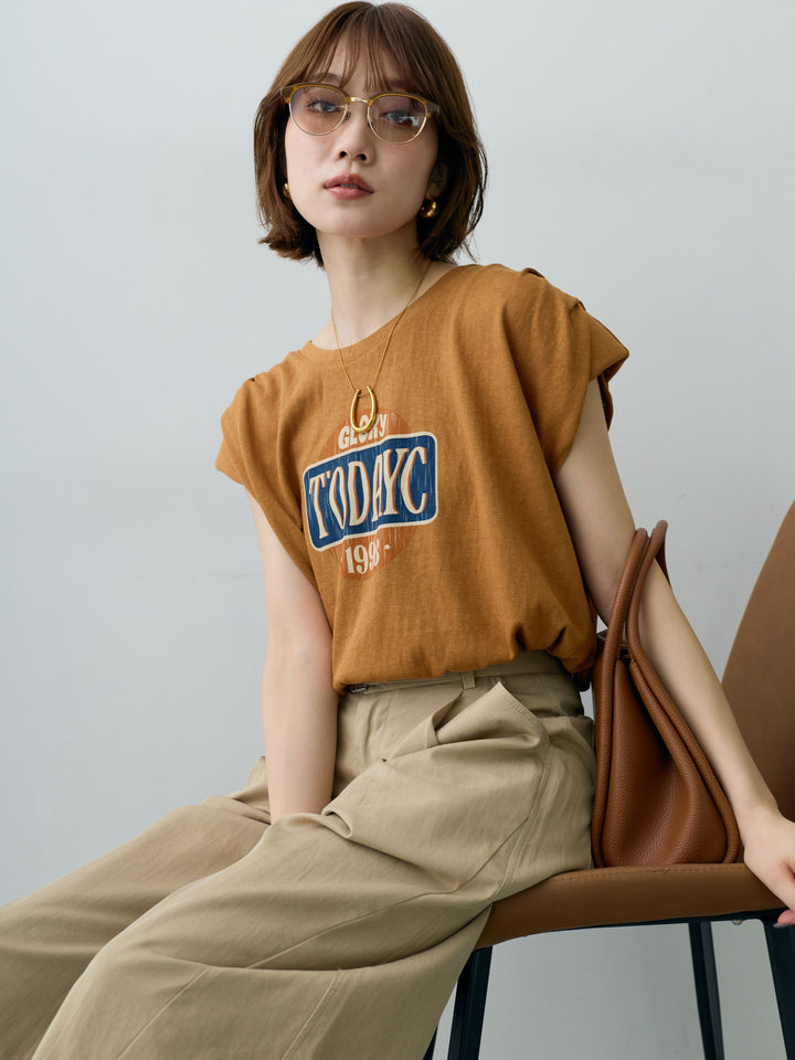 [予約]ヴィンテージロゴドロストTEE/orange