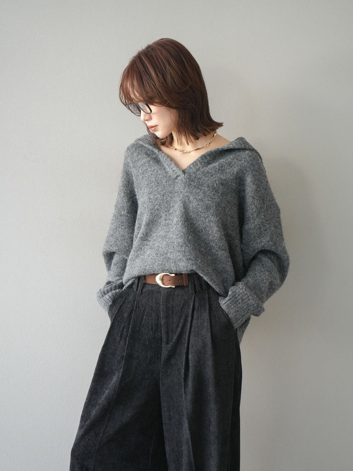 [SET]スキッパーニットプルオーバー+選べるアクセセット(2set)