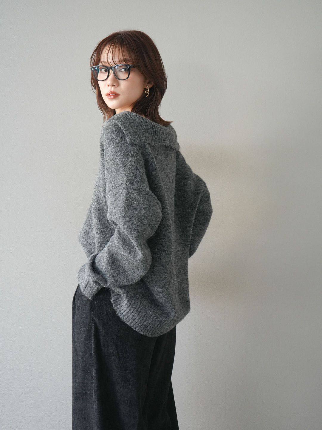 [SET]スキッパーニットプルオーバー+選べるアクセセット(2set)