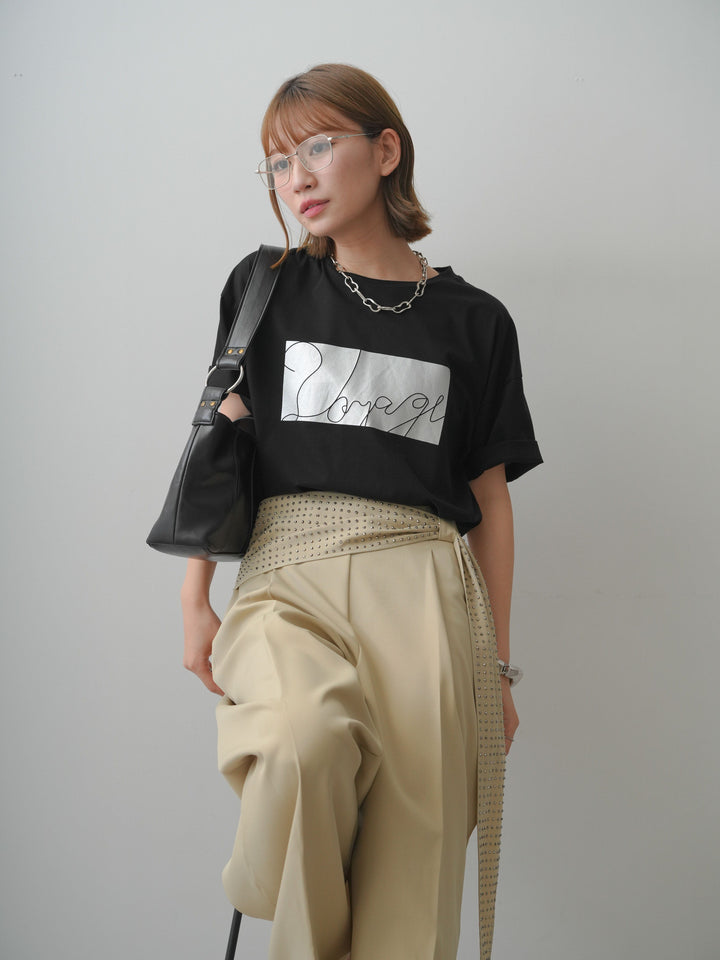 [SET]箔プリントボックスTEE+選べるアクセセット(2set)