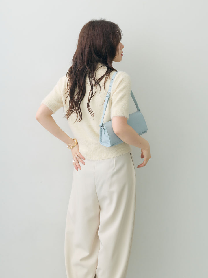 【套裝】毛絨針織 Polo 開襟衫 + 毛絨針織 Polo 開襟衫（兩件套）