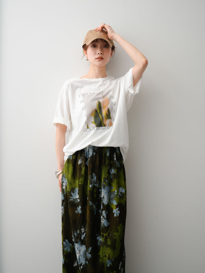 [SET]フラワーフォトTEE+フラワーフォトTEE(2set)