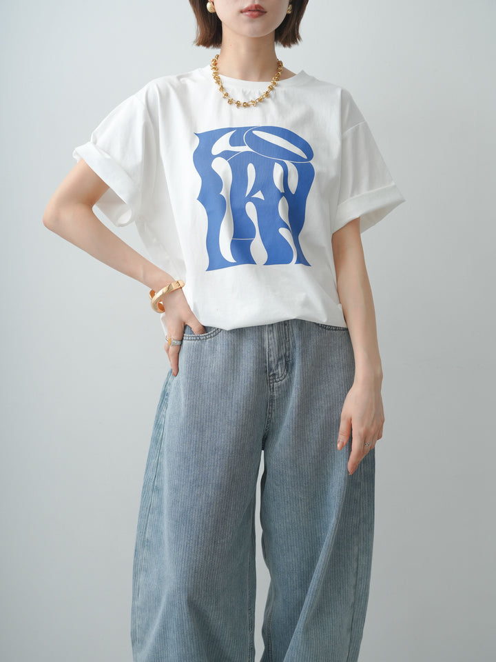 [SET]クールタッチアートロゴオーバーTEE+選べるアクセセット(2set)