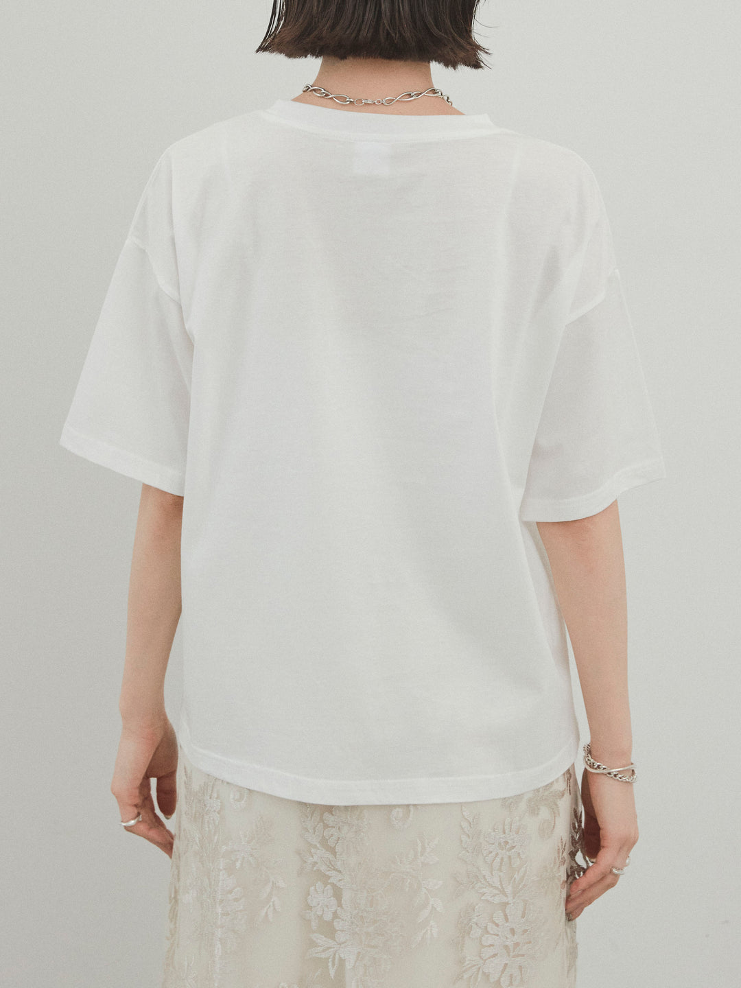 [予約]箔プリントドライタッチコットンTEE /オフ