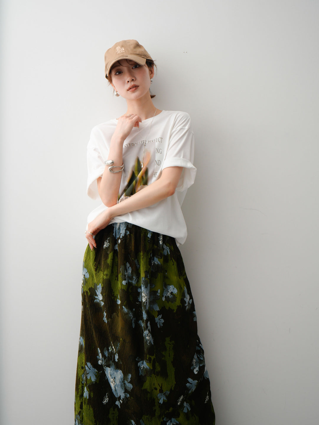 [SET]フラワーフォトTEE+フラワーフォトTEE(2set)